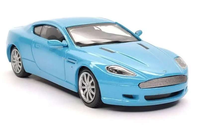 Aston Martin DB9 GT Vantage lt.blue metallic 1/43 D'Agostini/IXO NEWinBlister #6190 instant wheels