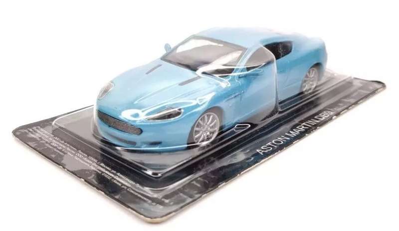 Aston Martin DB9 GT Vantage lt.blue metallic 1/43 D'Agostini/IXO NEWinBlister #6190 instant wheels