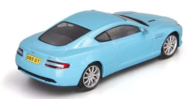 Aston Martin DB9 GT Vantage lt.blue metallic 1/43 D'Agostini/IXO NEWinBlister #6190 instant wheels