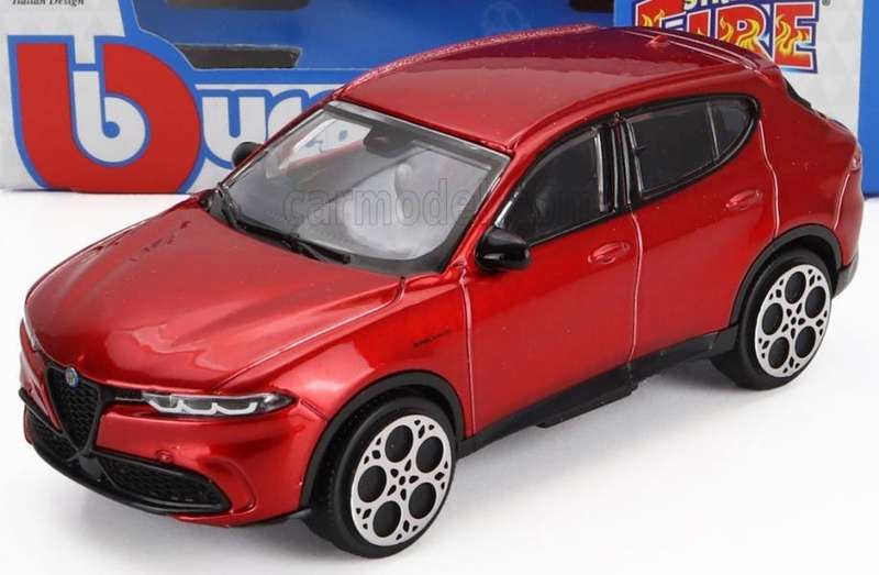 Alfa Romeo Tonale 2023 red-metallic 1/43 Bburago NEW+boxed #6195 instant wheels