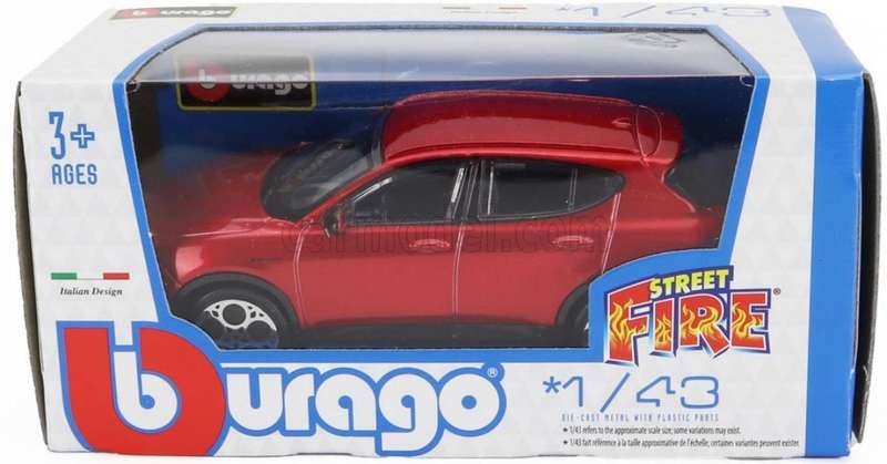 Alfa Romeo Tonale 2023 red-metallic 1/43 Bburago NEW+boxed #6195 instant wheels