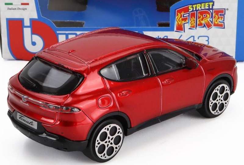Alfa Romeo Tonale 2023 red-metallic 1/43 Bburago NEW+boxed #6195 instant wheels