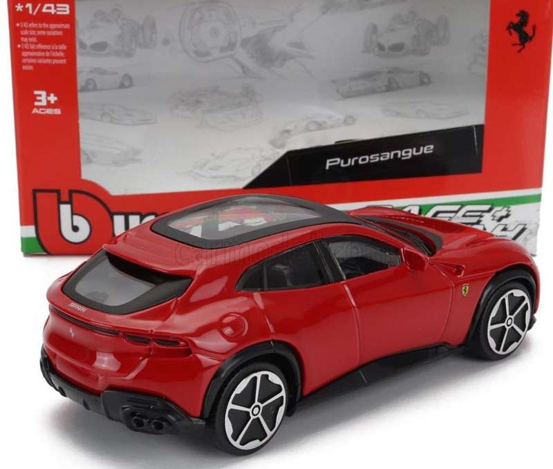 Ferrari Purosangue SUV 2022/23 red 1/43 Bburago NEW+boxed #6196 instant wheels