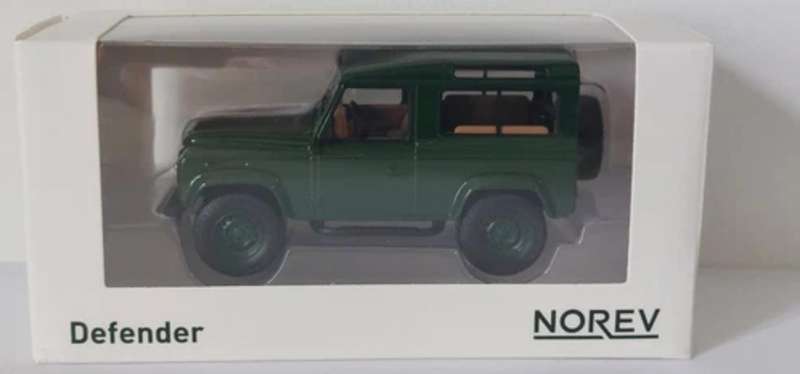 Land Rover Defender swb 1995 dark green 1/43 Norev Jet Car NEW+boxed #6198 instant wheels