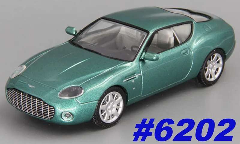 Aston Martin DB7 Zagato 2002 green-metallic 1/43 DeAgostini/IXO NEWinBlister #6202 instant wheels