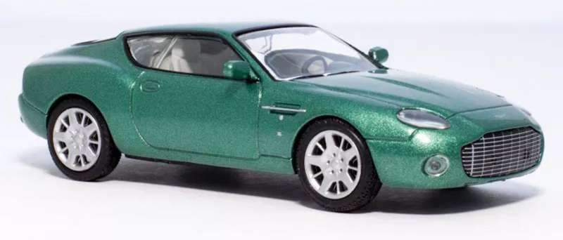 Aston Martin DB7 Zagato 2002 green-metallic 1/43 DeAgostini/IXO NEWinBlister #6202 instant wheels