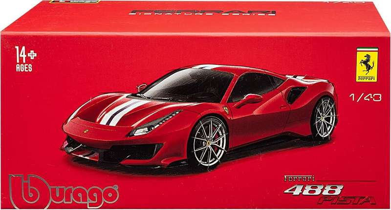 Ferrrari 488 Pista 2025 red 1/43 NEW+boxed Bburago #6204 instant wheels