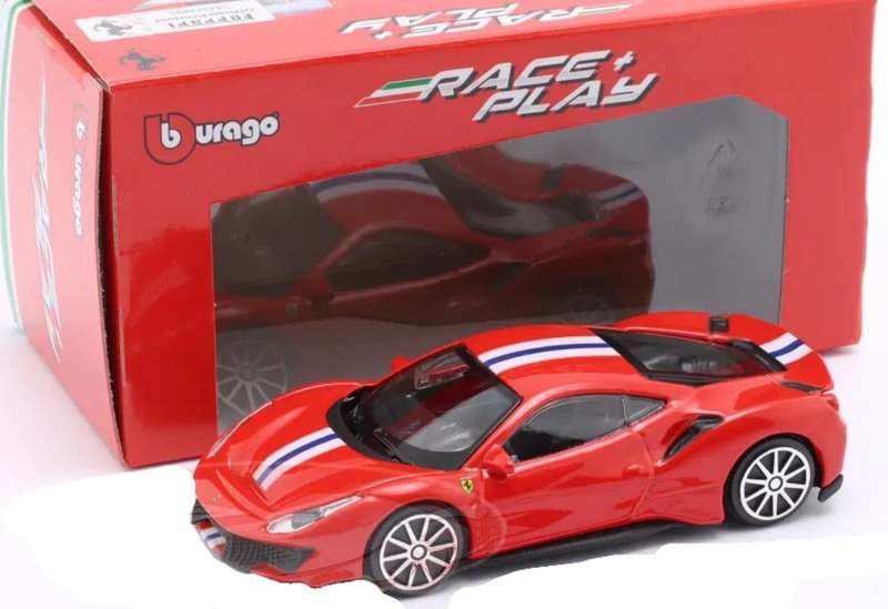 Ferrrari 488 Pista 2025 red 1/43 NEW+boxed Bburago #6204 instant wheels