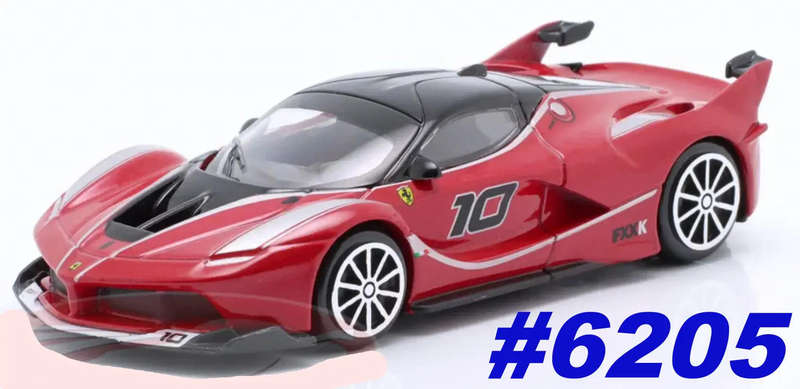Ferrari FXX K 2014 black+red 1/43 NEW+boxed Bburago #6205 instant wheels