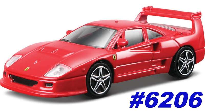 Ferrari F40 Competizione 1987 red 1/43 Bburago NEW+boxed #6206 instant wheels 565.00