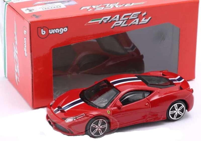 Ferrari 458 Speciale 2013 Rosso Corsa Red 1/43 Bburago NEW+boxed #6207 instant wheels