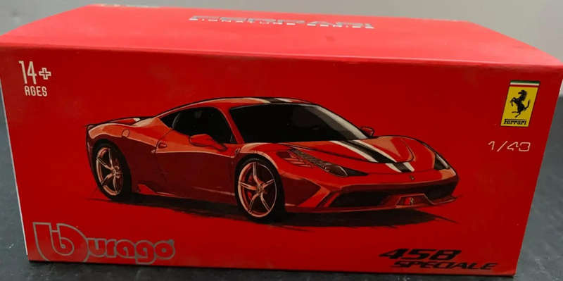 Ferrari 458 Speciale 2013 Rosso Corsa Red 1/43 Bburago NEW+boxed #6207 instant wheels