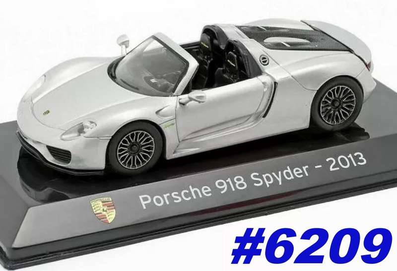 Porsche 918 Spyder 2013 liquid metallic silver 1/43 Altaya/IXO NEW+boxed #6209 instant wheels