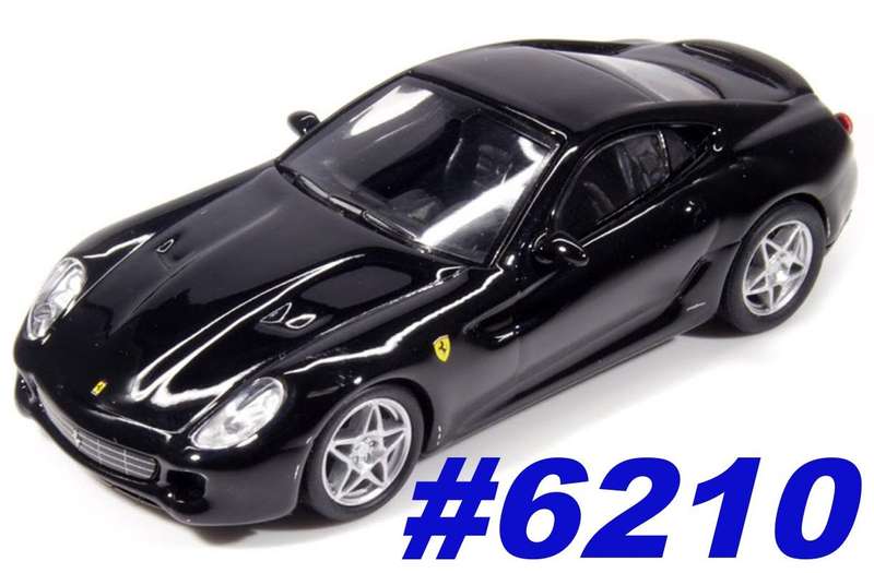 Ferrari 599 GTB Fiorano 2006 black 1/43 Altaya/IXO NEW+boxed #6210 instant wheels