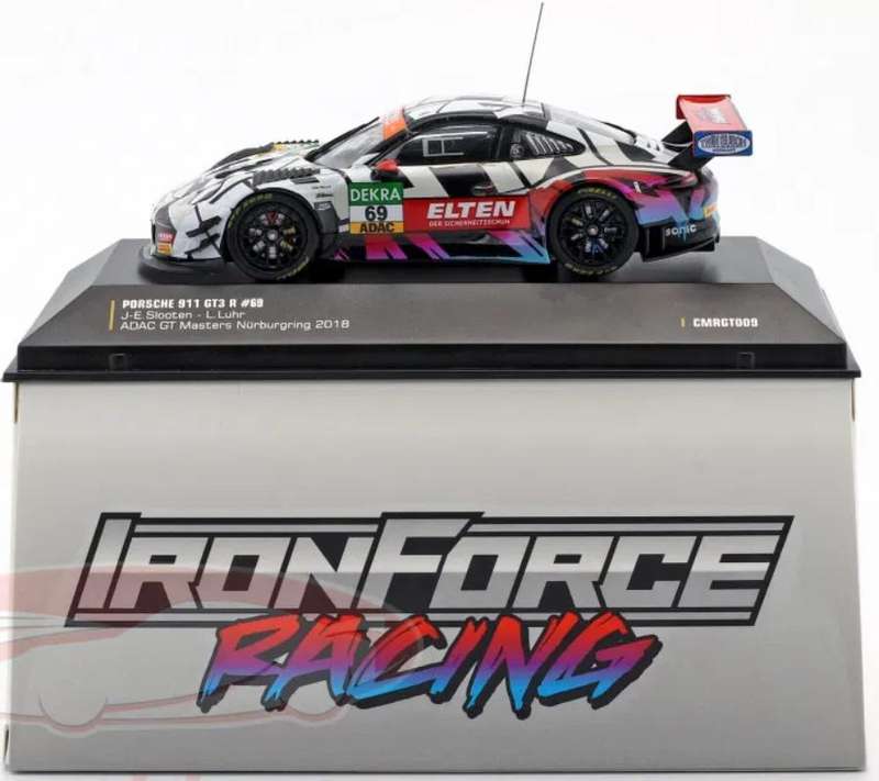 Porsche 911 (991) GT3 R #69 ADAC GT Masters 2018 Iron Force 1/43 CMR NEW+boxed #6214 instant wheels