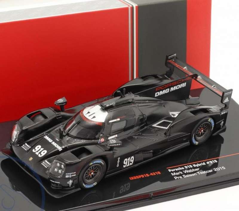 Porsche 919 Hybrid (#919) Pre Season Testcar 2015 black 1/43 IXO NEW+boxed #6215 instant wheels