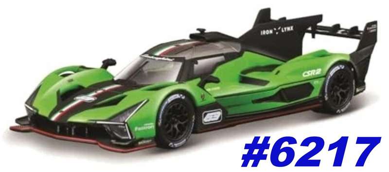 Lamborghini SC63 LMDh (#63) 2023 green 1/43 Bburago NEW+boxed #6217 instant wheels