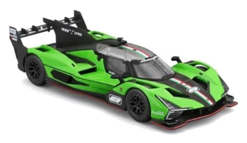 Lamborghini SC63 LMDh (#63) 2023 green 1/43 Bburago NEW+boxed #6217 instant wheels