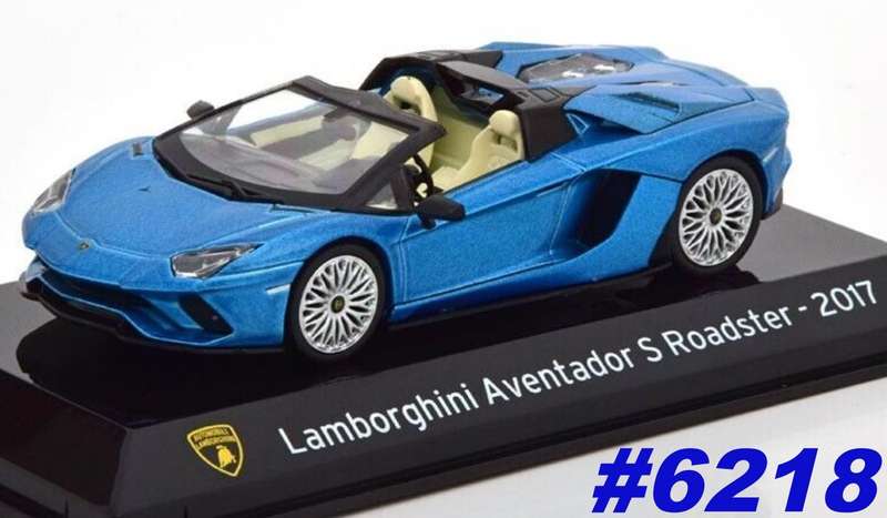 Lamborghini Aventador S Roadster 2017 bluemetallic 1/43 Altaya/IXO NEW+boxed #6218 instant wheels