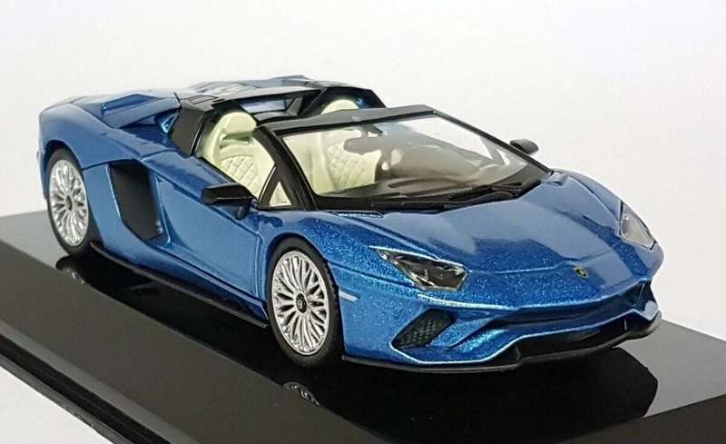 Lamborghini Aventador S Roadster 2017 bluemetallic 1/43 Altaya/IXO NEW+boxed #6218 instant wheels