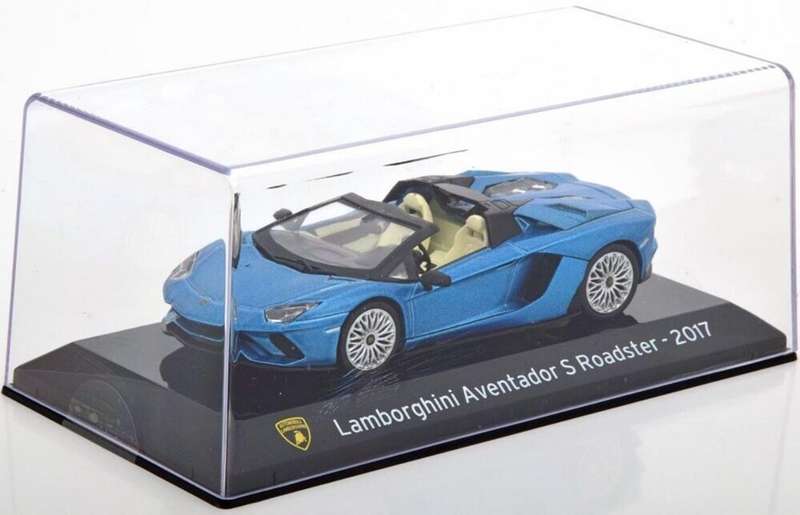 Lamborghini Aventador S Roadster 2017 bluemetallic 1/43 Altaya/IXO NEW+boxed #6218 instant wheels