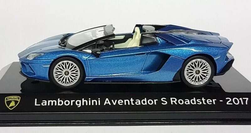Lamborghini Aventador S Roadster 2017 bluemetallic 1/43 Altaya/IXO NEW+boxed #6218 instant wheels