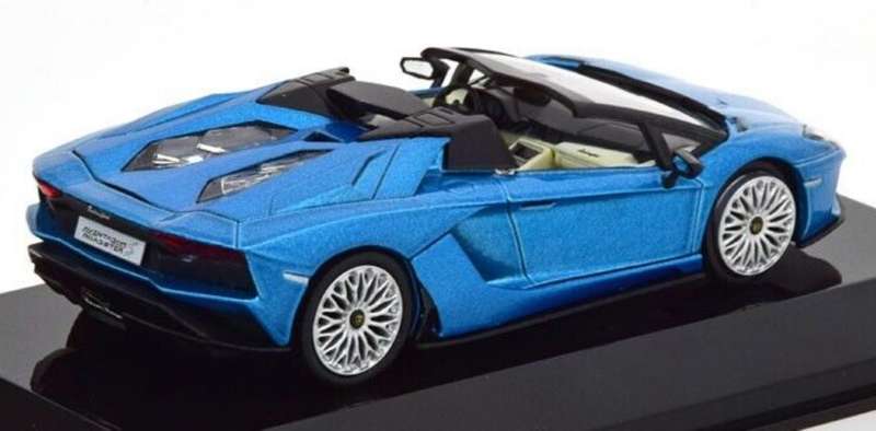 Lamborghini Aventador S Roadster 2017 bluemetallic 1/43 Altaya/IXO NEW+boxed #6218 instant wheels