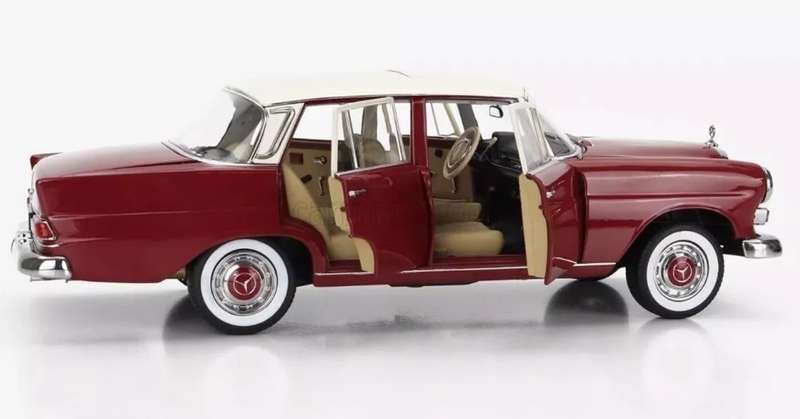 Mercedes-Benz 200 (W110) 1966 red+white 1/18 Norev NEW+boxed #8004 instant wheels