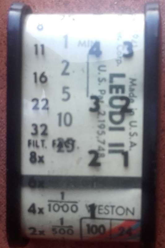 Vintage Camera Light Meter -  Leudi 2 - 1941 USA rare