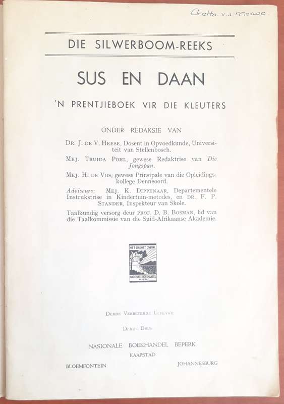 Book - Sus En daan - Undated - Vintage