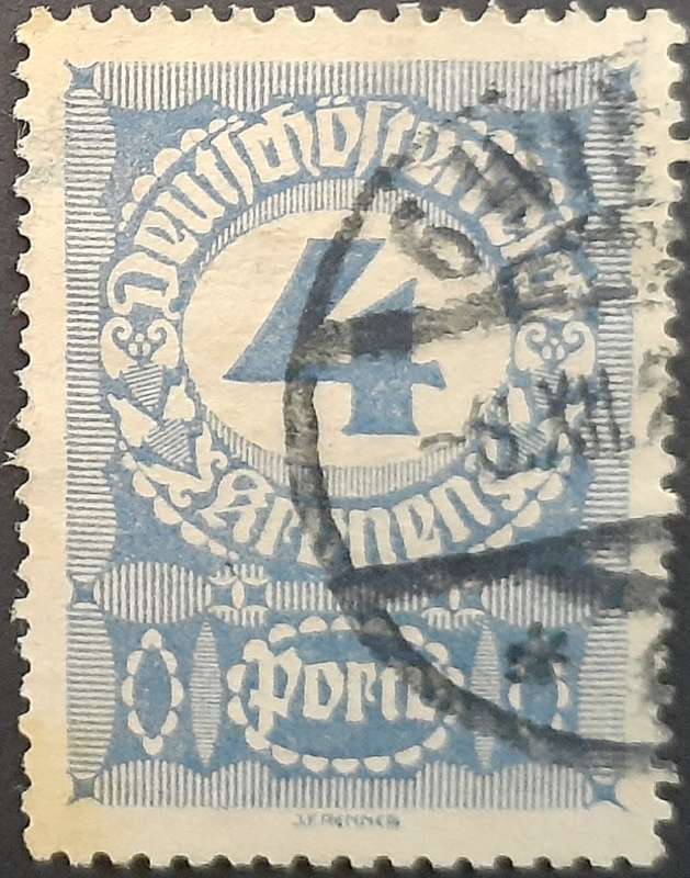 Stamp - Austria - 4 Kronen - 1921 - Used