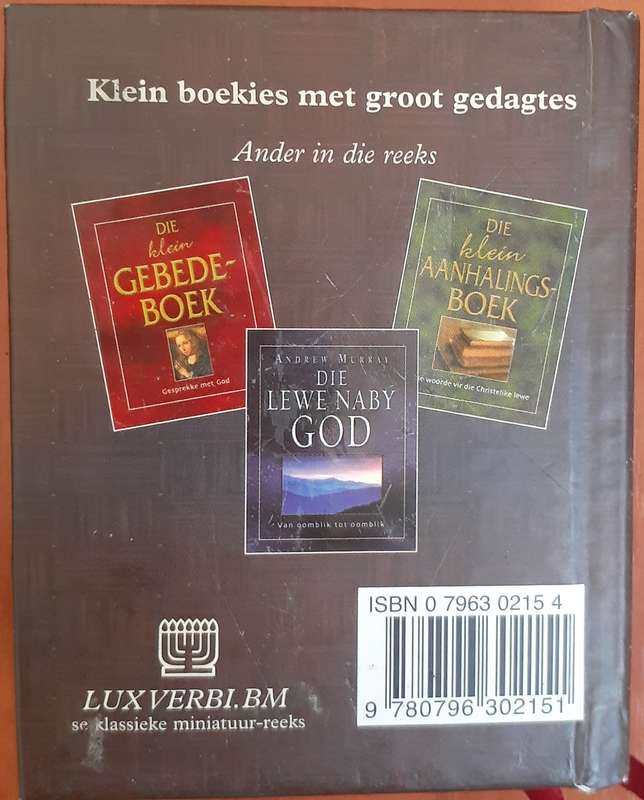 Bible/Book - Die Navolging Van Jesus - Thomas A Kempis - 2005 - Miniature