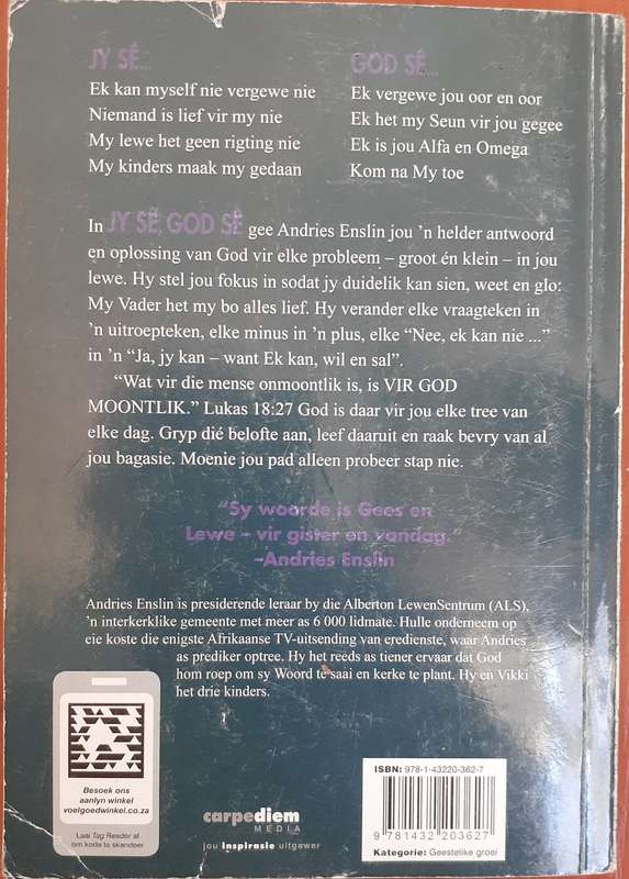 Bible/Book - Jy Se God Se - Andries Enslin