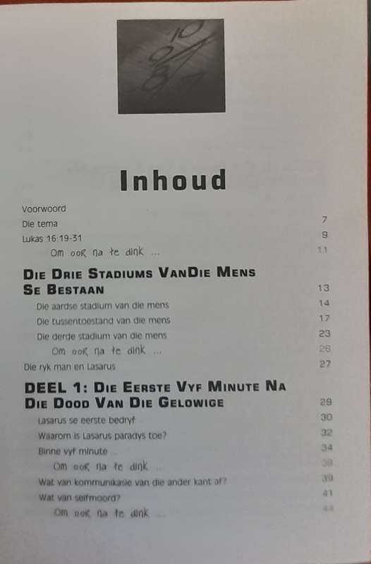 Bible/Book - Die Eerste 5 Minute Na Die Dood - Isak Burger - 2005