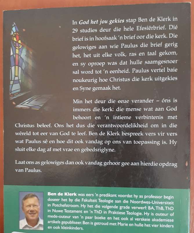 Bible/Book - God Het Jou Gekies - Ben De Klerk - 2018