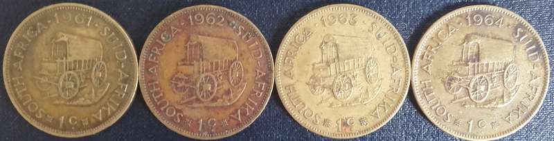 Coin - Rsa 1 Cent - 1961/2/3/4