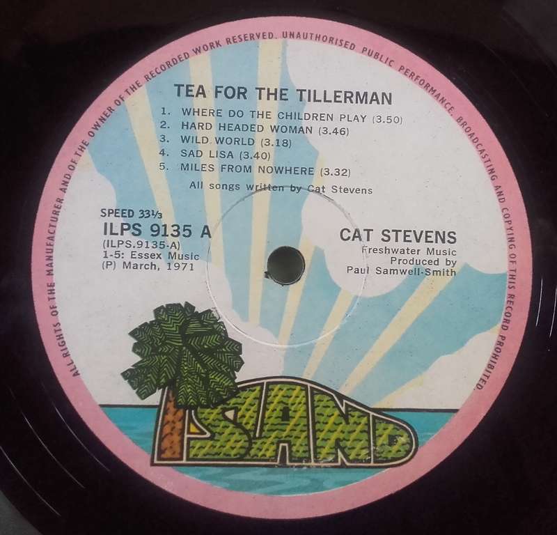 LP Vinyl - Cat Stevens - Tea For The Tillerman - Near Mint