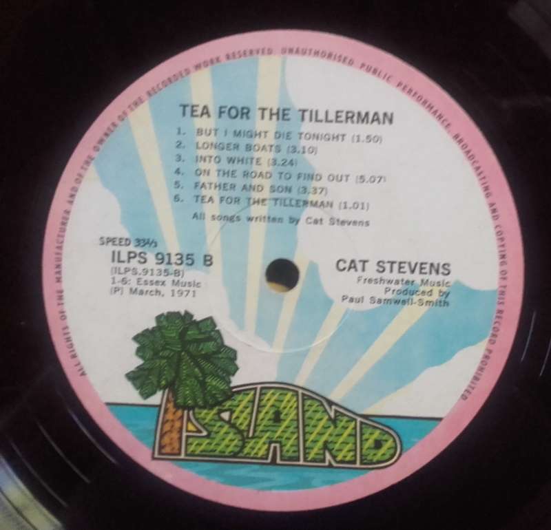 LP Vinyl - Cat Stevens - Tea For The Tillerman - Near Mint