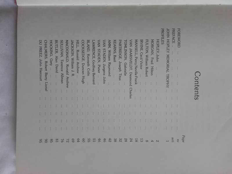 Book - Rhodesian Sports Profiles - 1907-1979.