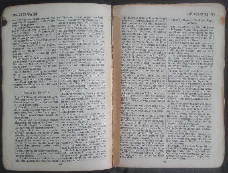 Bible - Die Bybel - 1933/54/76 - Leather Pocket.