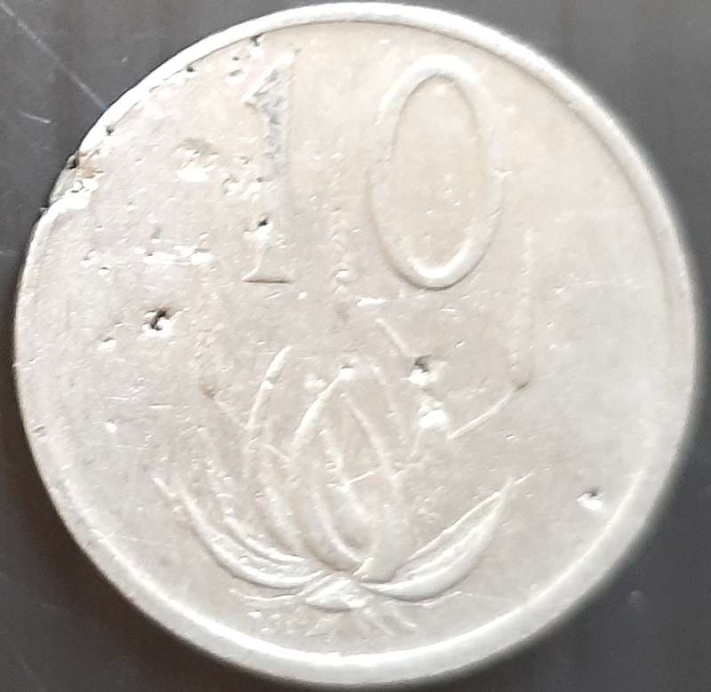 Coin - RSA - 10 Cent - 1989 - Error/Damage
