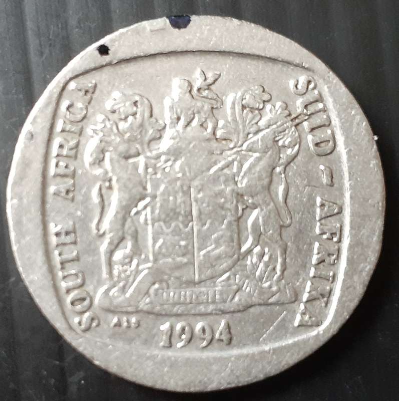 Coin - R5 RSA -  1994 - Error A - Rotated Die