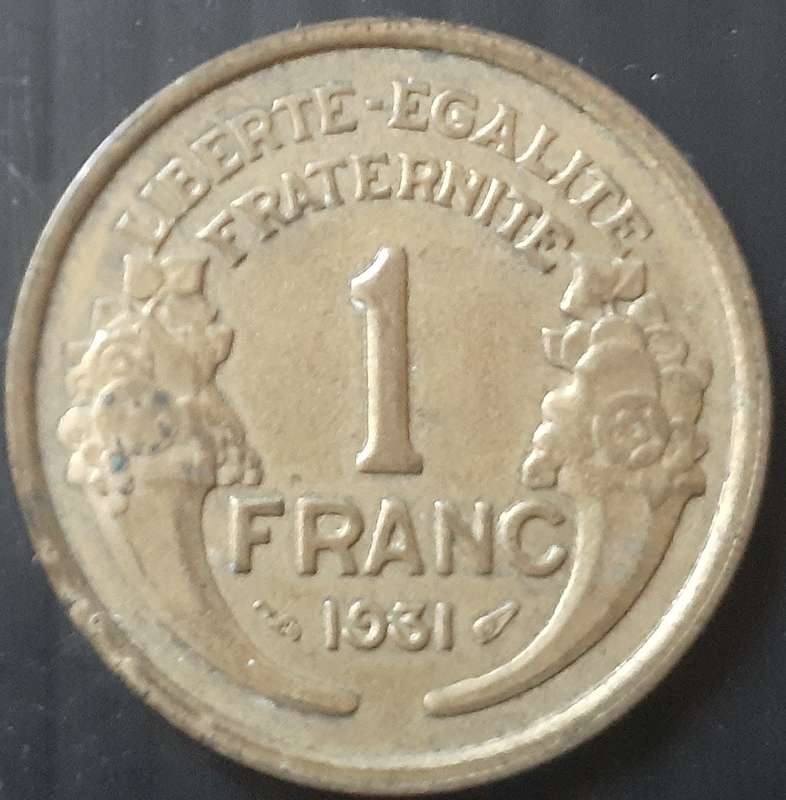 Coin - France - 1 Franc - 1931 - Rim Error