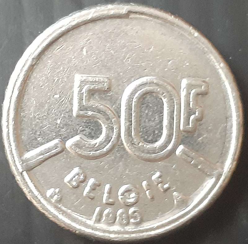 Coin - Belgium[Belgie] - 50 Franc - 1989 - Date Error