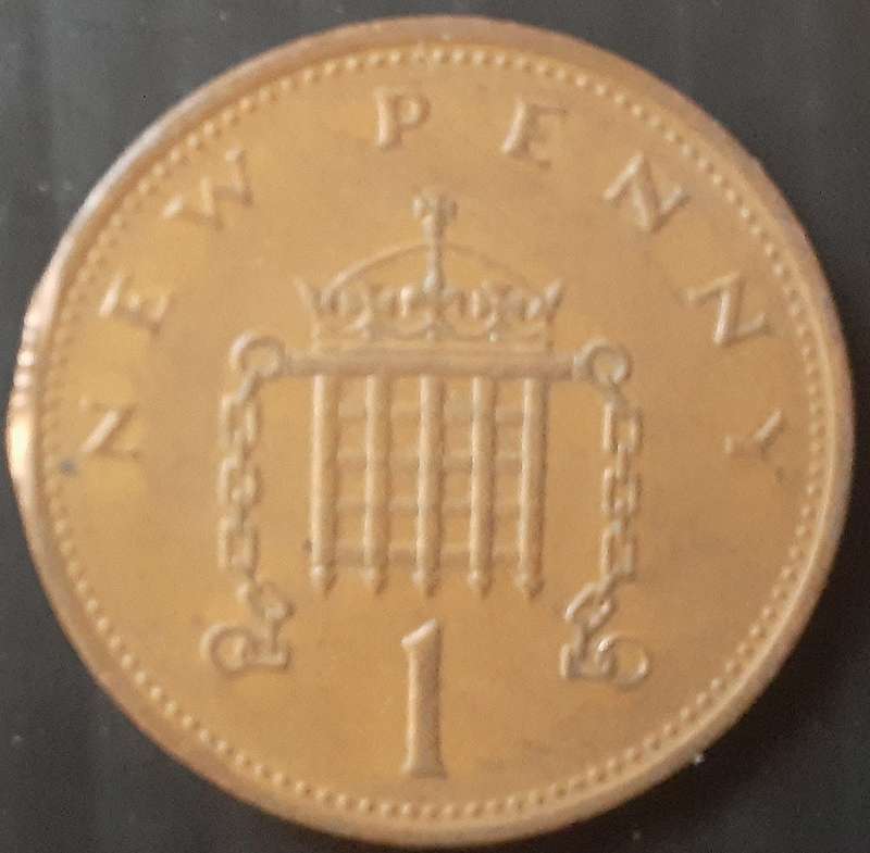 Coin - UK - 2 x New Penny - 1971 - used