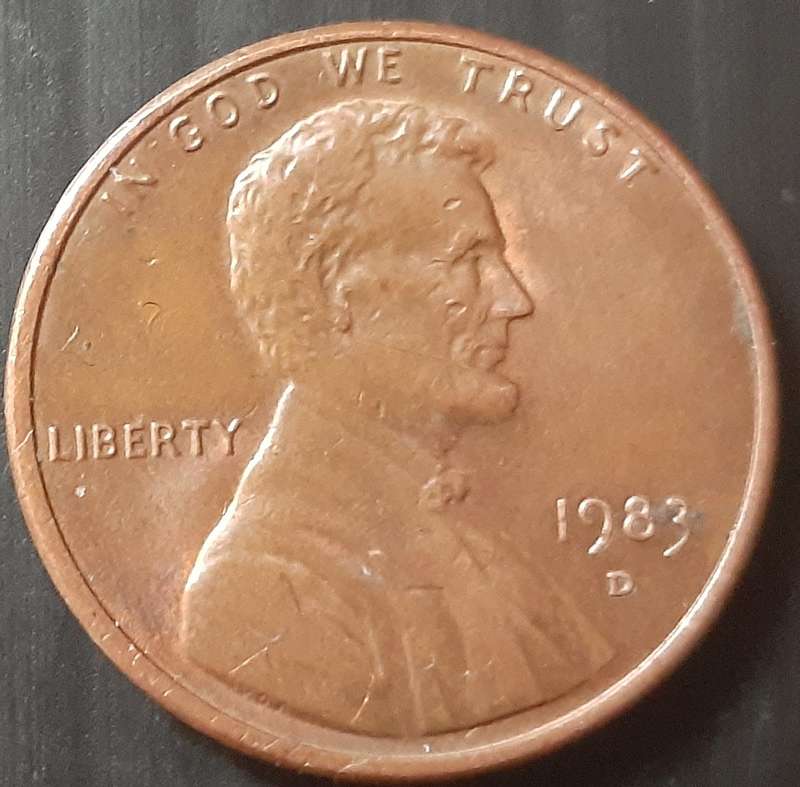 Coin - USA - 1 Cent Lincoln - 1983D