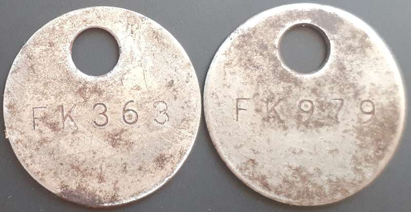 Dogtags x 2 - UK - Vintage