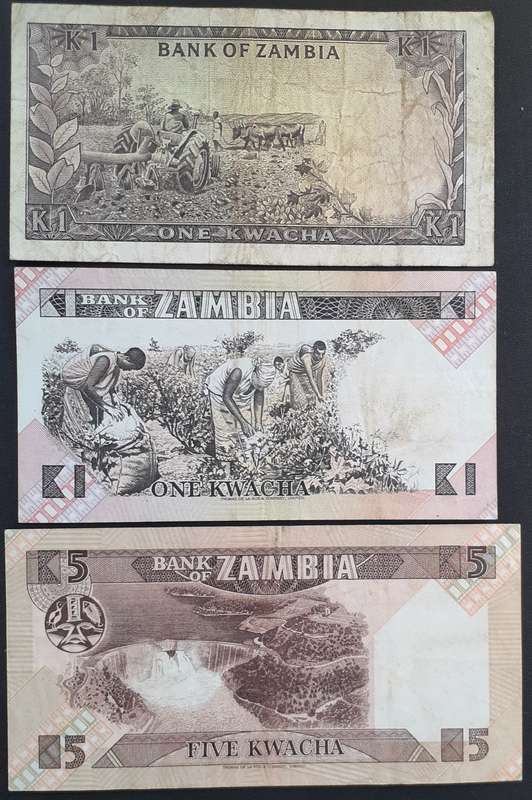 Banknote - Zambia - Kwacha 1/1/5 - used