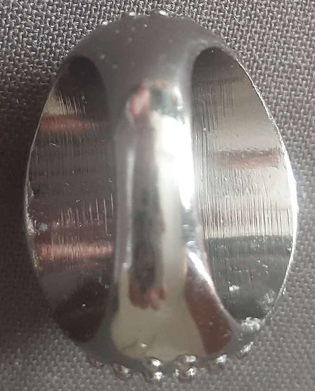 Jewellery Costume - Fashion Ring - Silver/Black