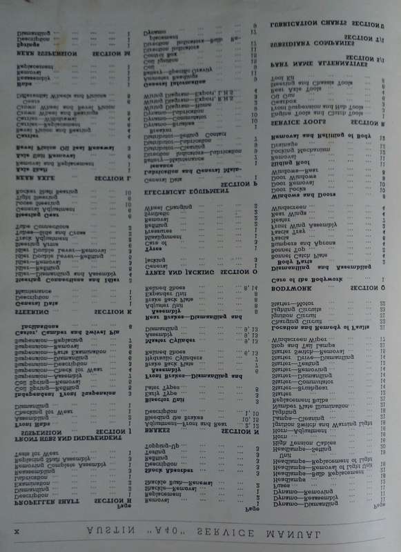 Book - Austin A40 Service Manual - 1952